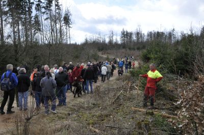 Forstmitarbeiter steht bereit